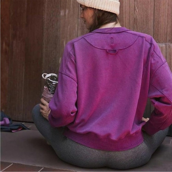 Free People Movement x Hatch Intercept Pullover Sweatshirt Purple Size Small NWT - Picture 4 of 7